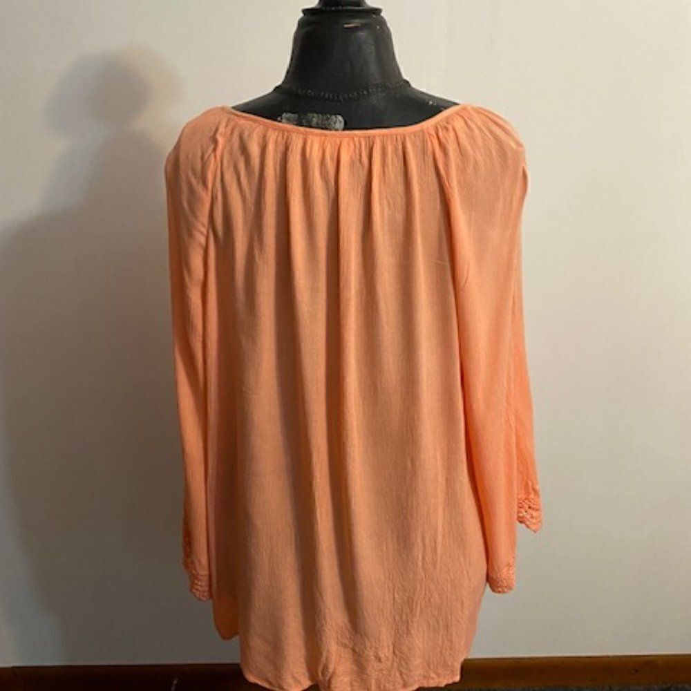 JM Collection Peach top, size XLarge - Picture 3 of 5